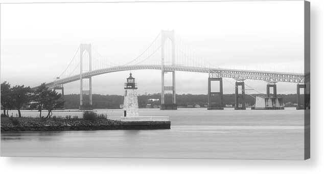 Lighthouse Acrylic Print featuring the photograph Goat Island Lighthouse - Newport, RI by Darren White