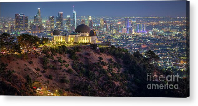 America Acrylic Print featuring the photograph Griffith Park Panorama by Inge Johnsson
