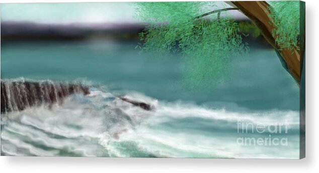 Water Acrylic Print featuring the digital art Happy Moment in time by Julie Grimshaw