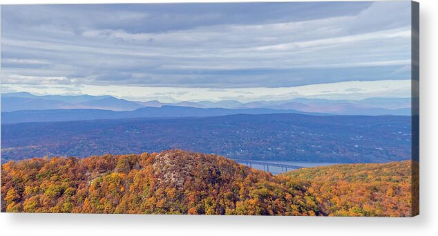 Hudson Highlands State Park Acrylic Print featuring the photograph Hudson Valley Mountain Panorama by Auden Johnson