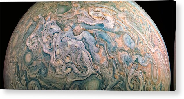 Background Acrylic Print featuring the photograph Jupiter Atmosphere by Mango Art