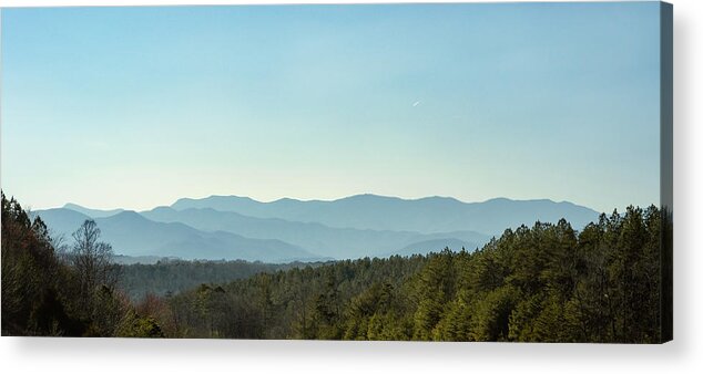 Dysartsville Road Exit Off I-40 Acrylic Print featuring the photograph Layers of Mountains by Joni Eskridge