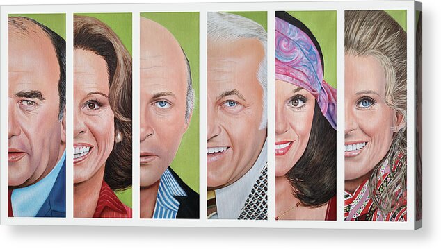 Mary Tyler Moore Show Acrylic Print featuring the painting Mary Tyler Moore Show - Set One by Vic Ritchey