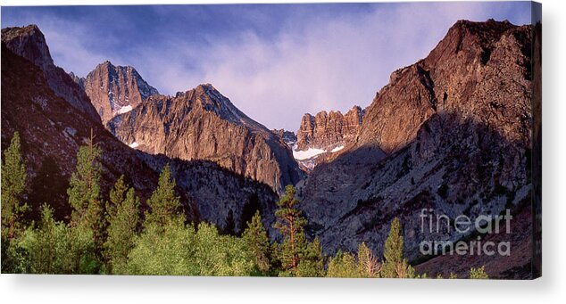 Dave Welling Acrylic Print featuring the photograph Panoramic View Middle Palisades Glacier Eastern Sierra by Dave Welling