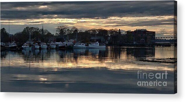 Portsmouth Acrylic Print featuring the photograph Portsmouth At Night #2 by Marcia Lee Jones