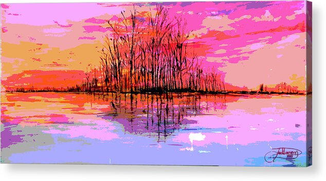 Prints Acrylic Print featuring the painting Silence by Jack Diamond