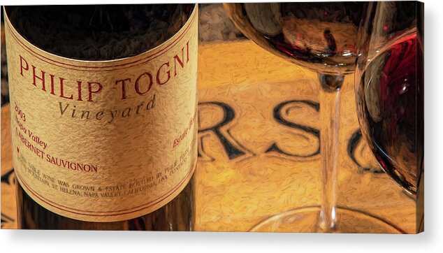 Cabernet Sauvignon Acrylic Print featuring the photograph Togni Shadow Glass by David Letts