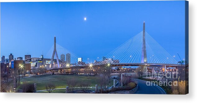 America Acrylic Print featuring the photograph Bunker Hill Bridge Panorama by Susan Cole Kelly
