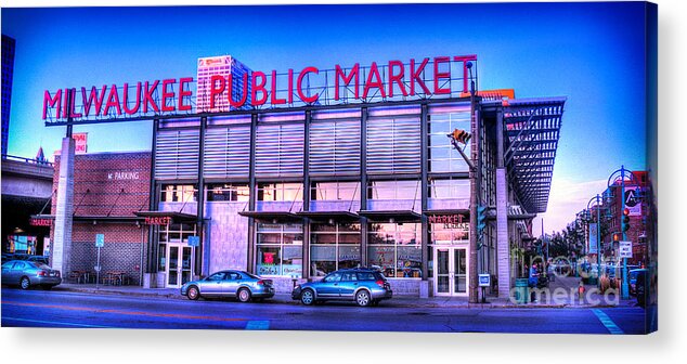Andrew Slater Photography Acrylic Print featuring the photograph Evening Milwaukee Public Market by Andrew Slater