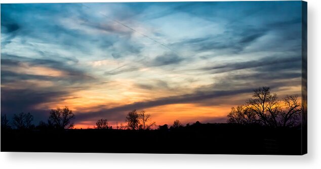 Sky Acrylic Print featuring the photograph Evening Sky by Holden The Moment