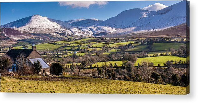 Ireland Acrylic Print featuring the photograph Galtee Mountains in Ireland by Pierre Leclerc Photography