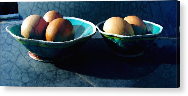 Eggs Acrylic Print featuring the photograph Monday Morning Blues by Ann Powell