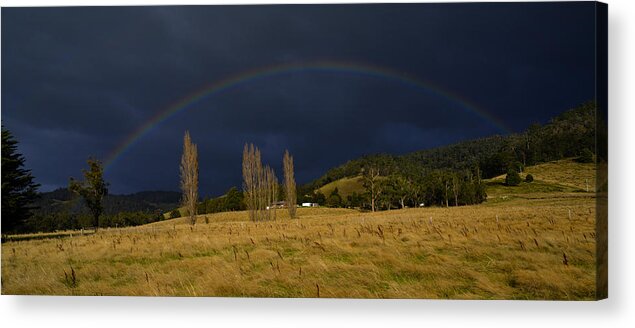 Rainbow Acrylic Print featuring the photograph Storm Brewing by Anthony Davey