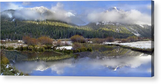 00175165 Acrylic Print featuring the photograph Panoramic View Of The Pioneer Mountains by Tim Fitzharris
