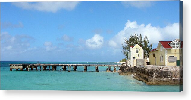 Grand Turk Acrylic Print featuring the photograph Private Dock by Julia Springer