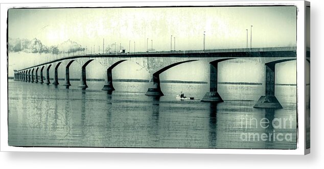 Prince Acrylic Print featuring the photograph The Confederation Bridge PEI by Edward Fielding