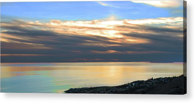 Sunset Acrylic Print featuring the photograph Ominous Sunset by Ed Clark