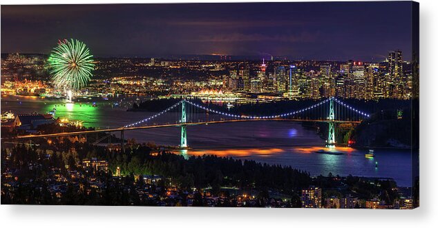 Vancouver Acrylic Print featuring the photograph Canada Day Celebration in Vancouver City by Pierre Leclerc Photography