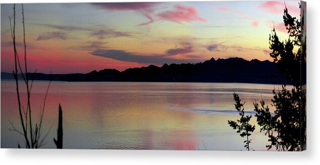 Sunset Acrylic Print featuring the photograph Early Whidbey Island Sunset by Mary Gaines