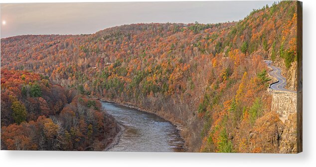 Scenic By-way Acrylic Print featuring the photograph November Golden Hour At Hawk's Nest by Angelo Marcialis