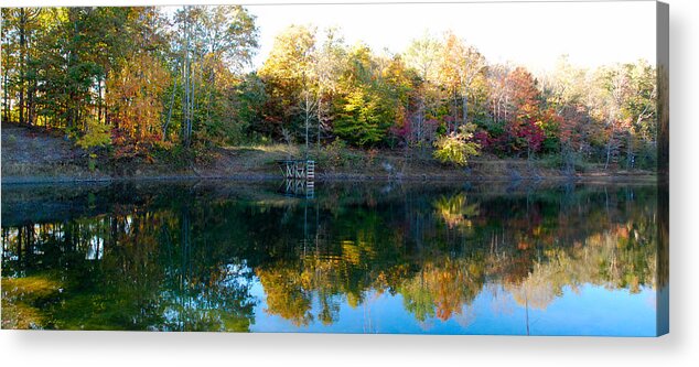 Dawsonville Acrylic Print featuring the photograph On Gober's Pond by Max Mullins