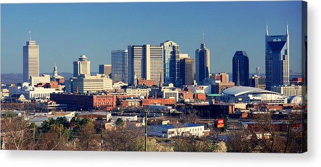 Photography Acrylic Print featuring the photograph Panoramic View Of Nashville, Tennessee by Panoramic Images