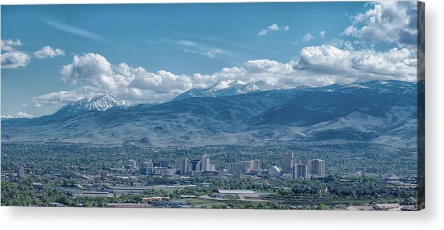 Downtown Acrylic Print featuring the photograph Reno Panorama by Rick Mosher