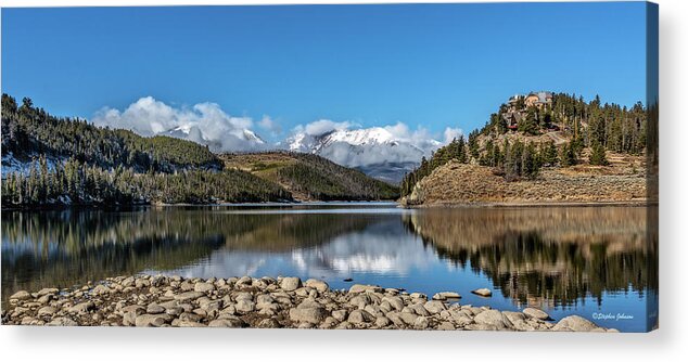 Summit Cove Acrylic Print featuring the photograph Summit Cove November Snow by Stephen Johnson
