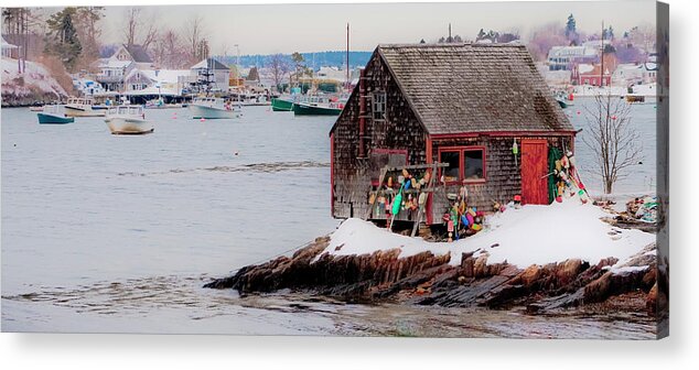 Lobster Buoys Acrylic Print featuring the photograph Trap Shack by Jeff Cooper