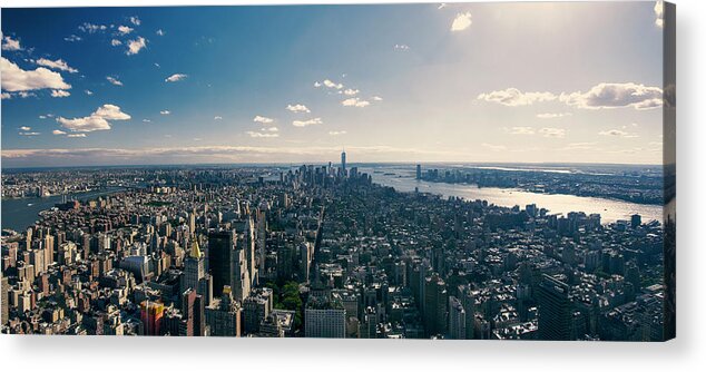 Lower Manhattan Acrylic Print featuring the photograph Midtown And Lower Manhattan by Guillermo Murcia