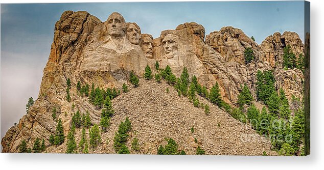 Mountain Acrylic Print featuring the photograph Mount Rushmore by Dheeraj Mutha