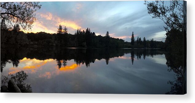 Landscape Acrylic Print featuring the photograph Spring Lake Sunset by Richard Thomas