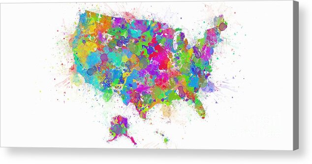 Poster Acrylic Print featuring the photograph Abstract Colorful USA by Stefano Senise