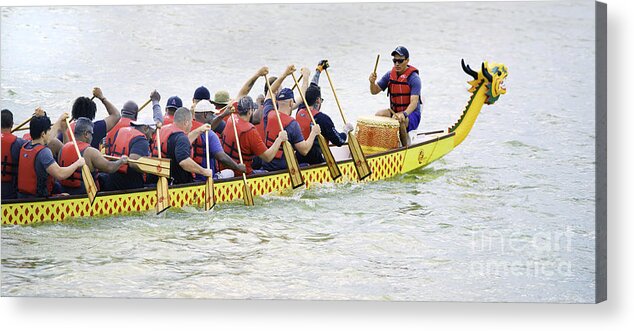 Abandoned Acrylic Print featuring the photograph Dragon Boat Race. by W Scott McGill