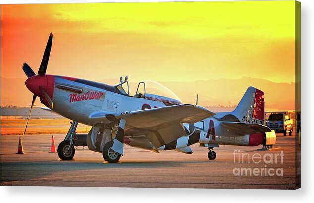 Airplane Acrylic Print featuring the photograph Man O War at Sunset by Gus McCrea