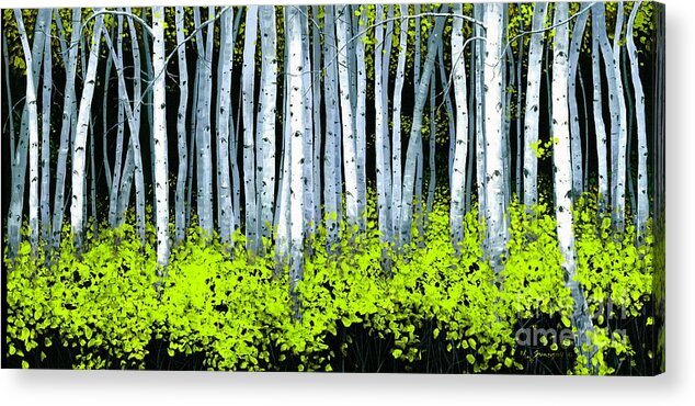 Aspens Acrylic Print featuring the painting Aspen II by Michael Swanson