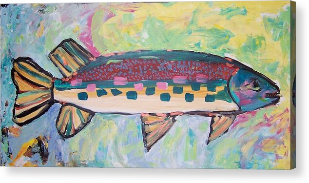 Fish Acrylic Print featuring the painting Big Fish by Krista Ouellette