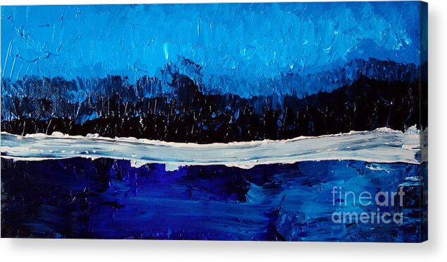 Blue Acrylic Print featuring the painting Blues by Holly Picano