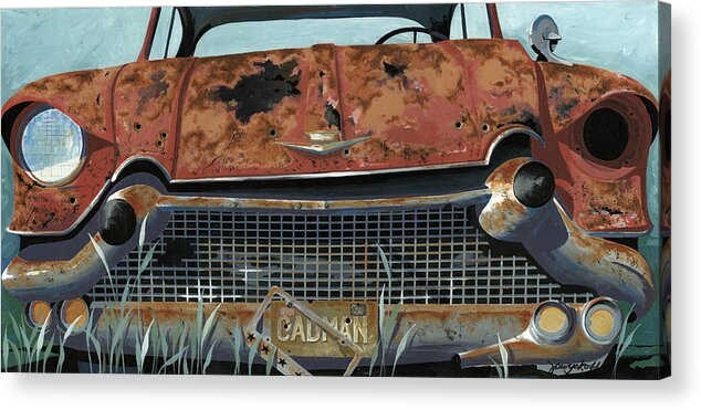 Car Acrylic Print featuring the painting Cad Man by John Wyckoff