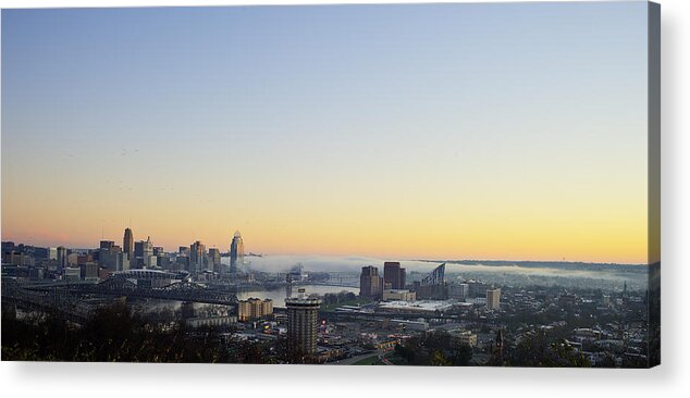 Cincinnati Acrylic Print featuring the photograph Cincinnati Dawn 2 by Rick Hartigan