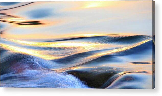 Dawn Acrylic Print featuring the photograph Colorful Flowing Water by Bihaibo
