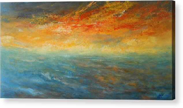 Abstract Acrylic Print featuring the painting Force Of Nature 11 by Jane See