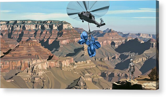 Astronaut Acrylic Print featuring the painting Grand Canyon by Scott Listfield