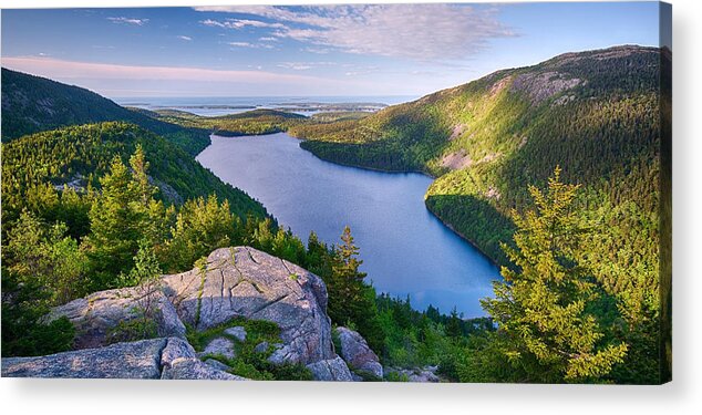 Photography Acrylic Print featuring the photograph Jordan Pond From The North Bubble by Panoramic Images