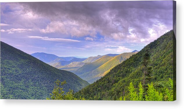 White Mountains Acrylic Print featuring the photograph Morning View from Galehead Hut by Ken Stampfer