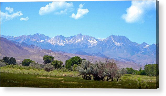 Sierra Acrylic Print featuring the photograph Mountain Valley by Frank Wilson