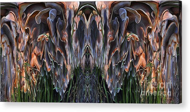 Abstract Photograph Acrylic Print featuring the photograph Mushroom Abstract by Deena Athans