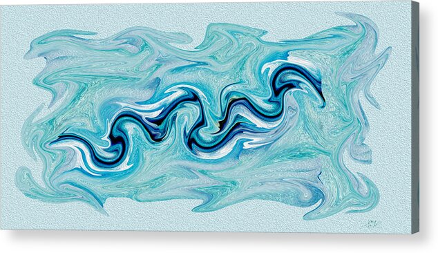 Abstract Acrylic Print featuring the digital art Sea Serpent by Stephanie Grant