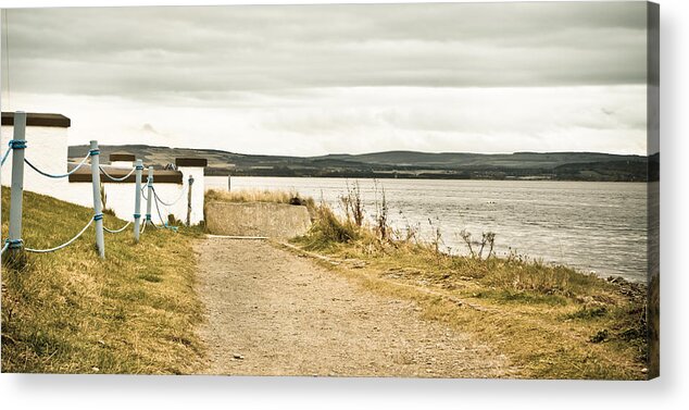 Bank Acrylic Print featuring the photograph Seaside path by Tom Gowanlock