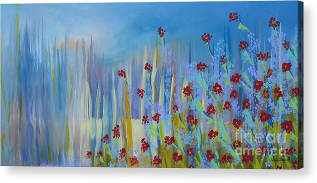 Spring Acrylic Print featuring the painting Spring Illusion by Nereida Rodriguez